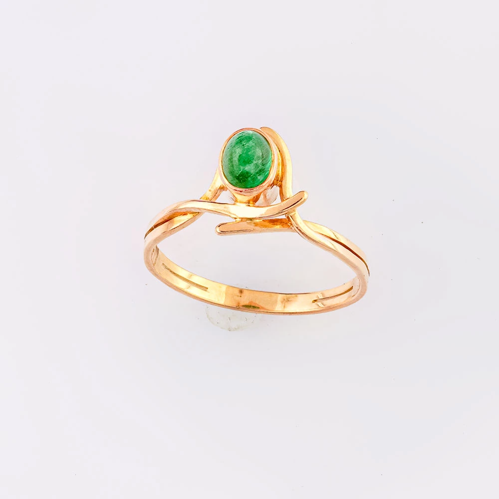 Кольцо с агатом из красного золота 583 пробы