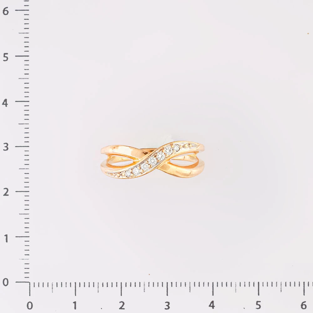 Кольцо с бриллиантом из красного золота 585 пробы