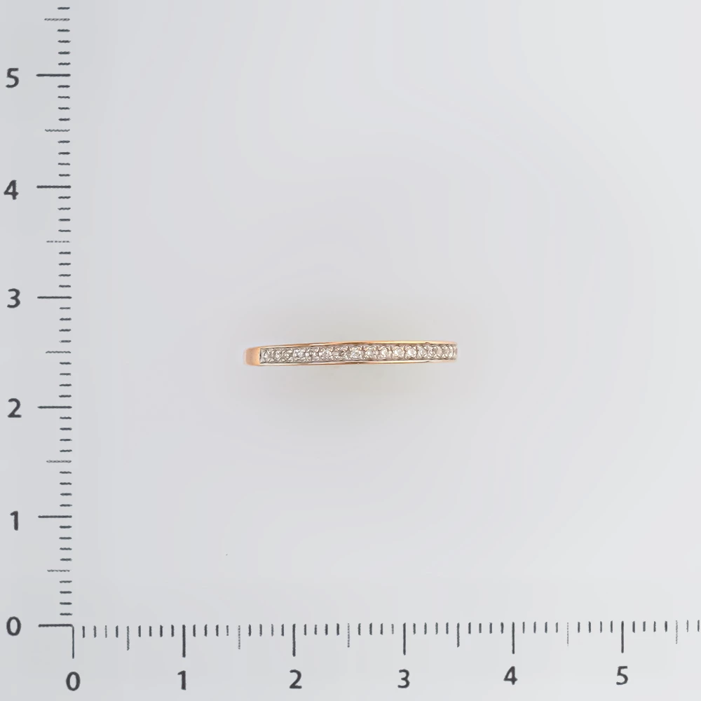 Кольцо с бриллиантом из красного золота 585 пробы