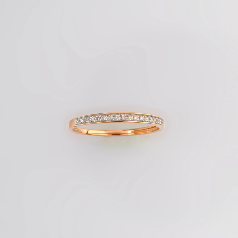 Кольцо с бриллиантом из красного золота 585 пробы