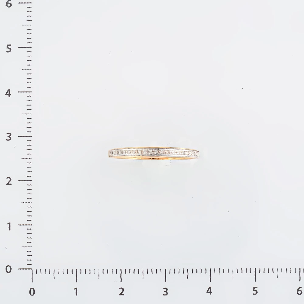 Кольцо с бриллиантом из красного золота 585 пробы