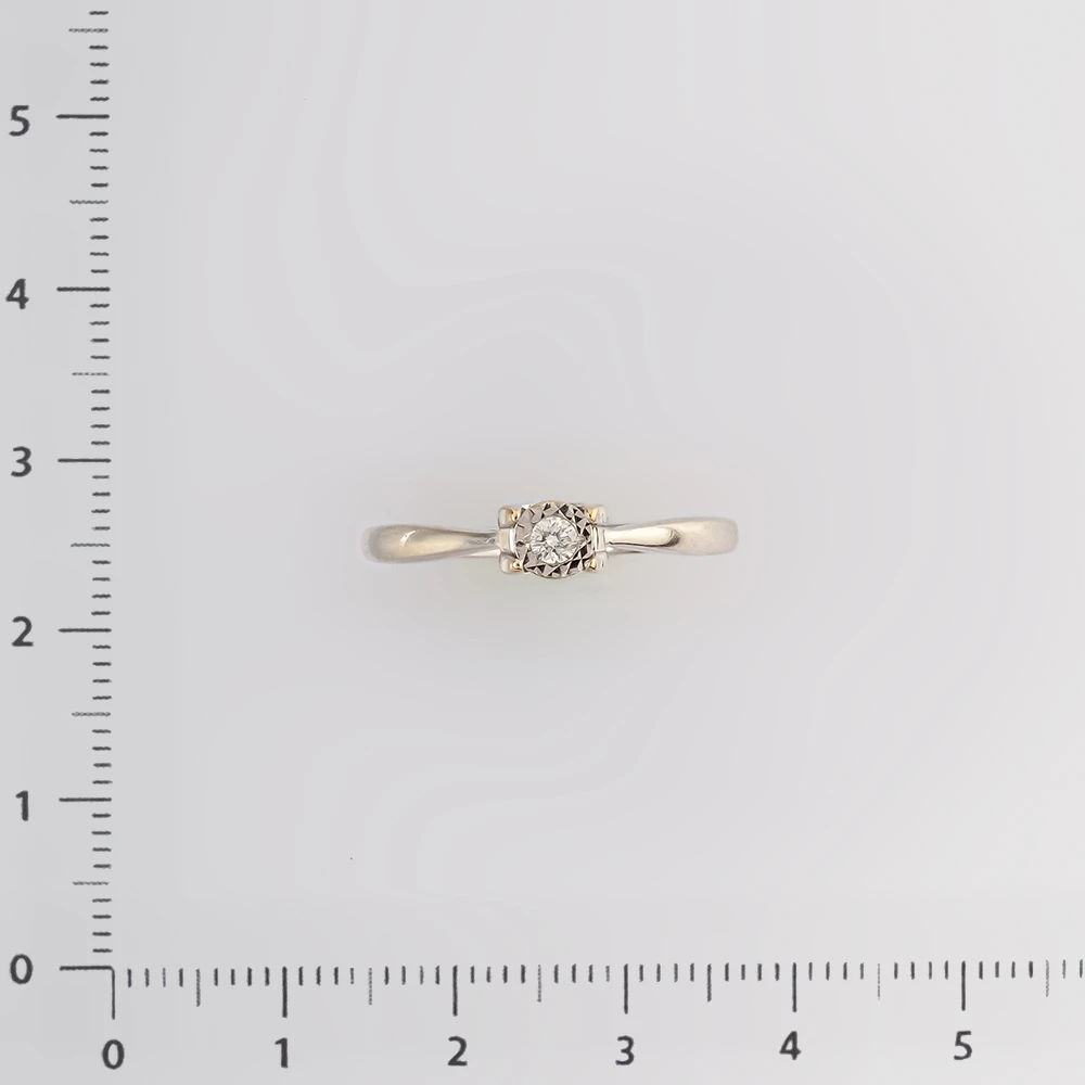 Кольцо с бриллиантом из красного золота 585 пробы