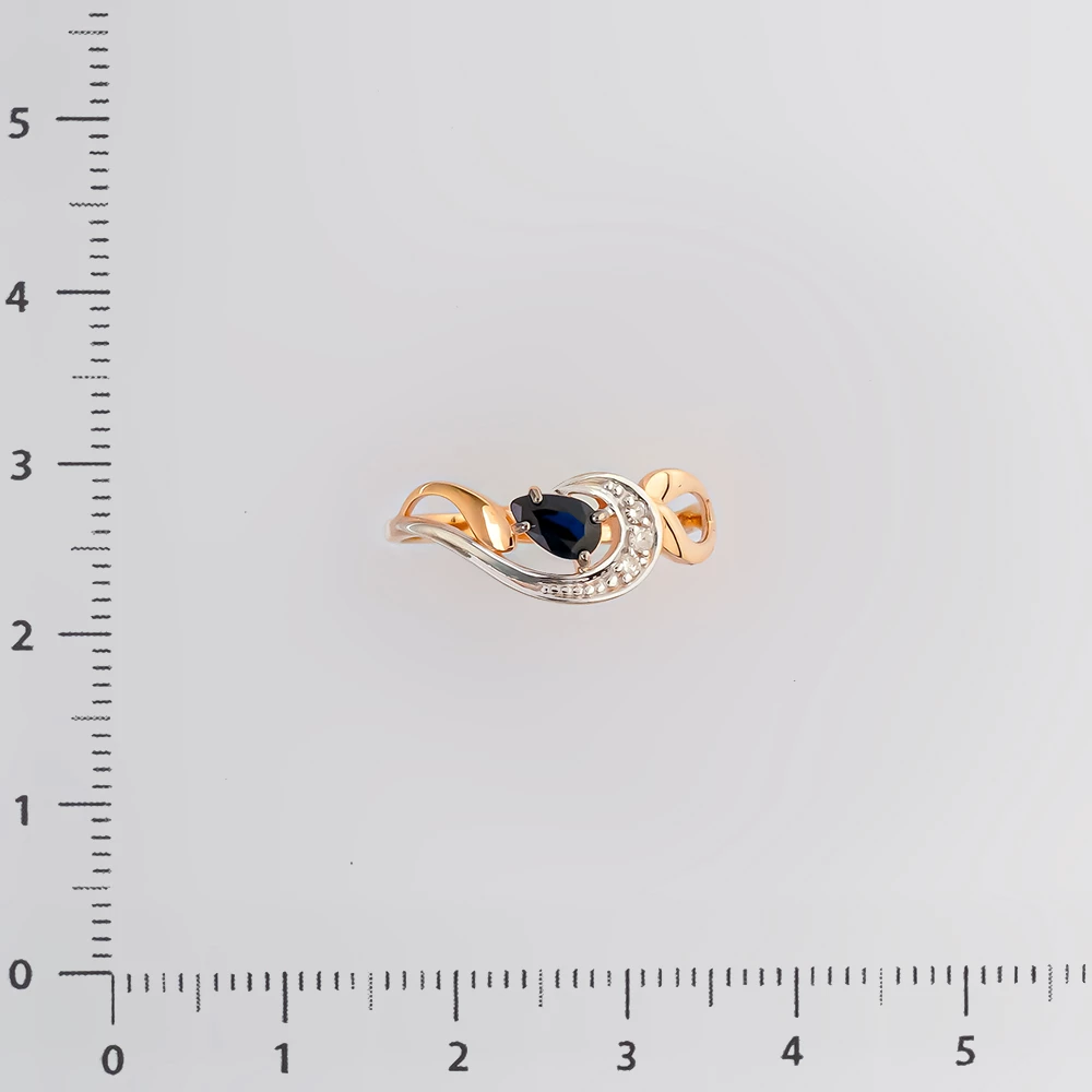 Кольцо с сапфиром из красного золота 585 пробы Кольцо с сапфиром из красного золота 585 пробы