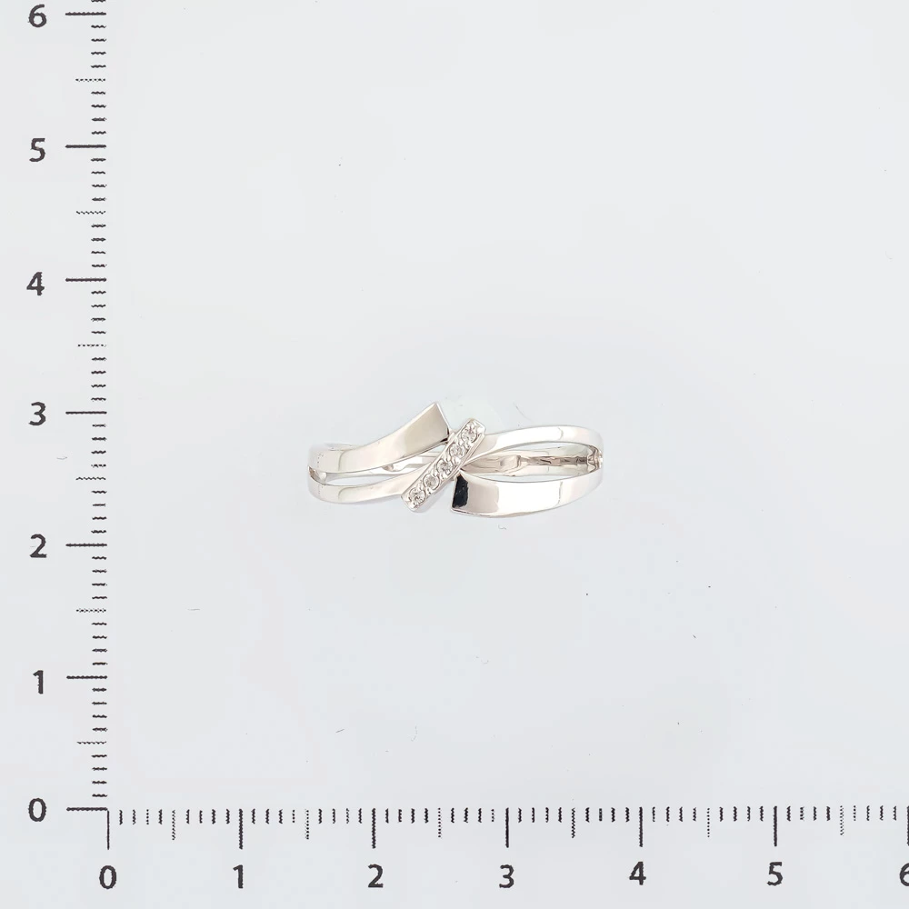 Кольцо с фианитом из белого золота 585 пробы