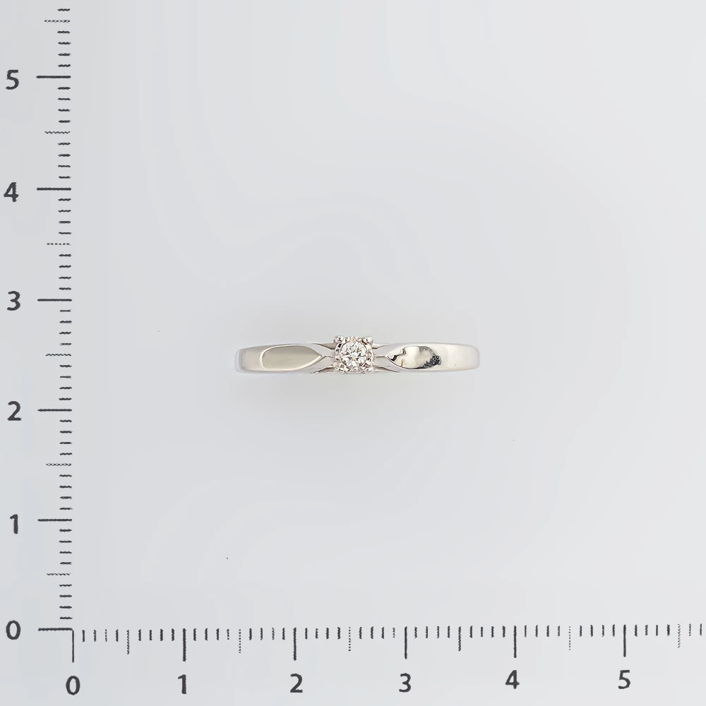 Кольцо с бриллиантом из белого золота 585 пробы