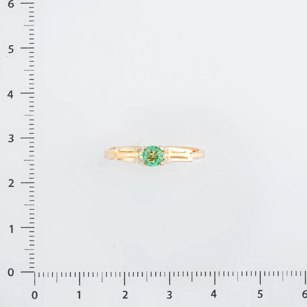 Кольцо с изумрудом из красного золота 585 пробы