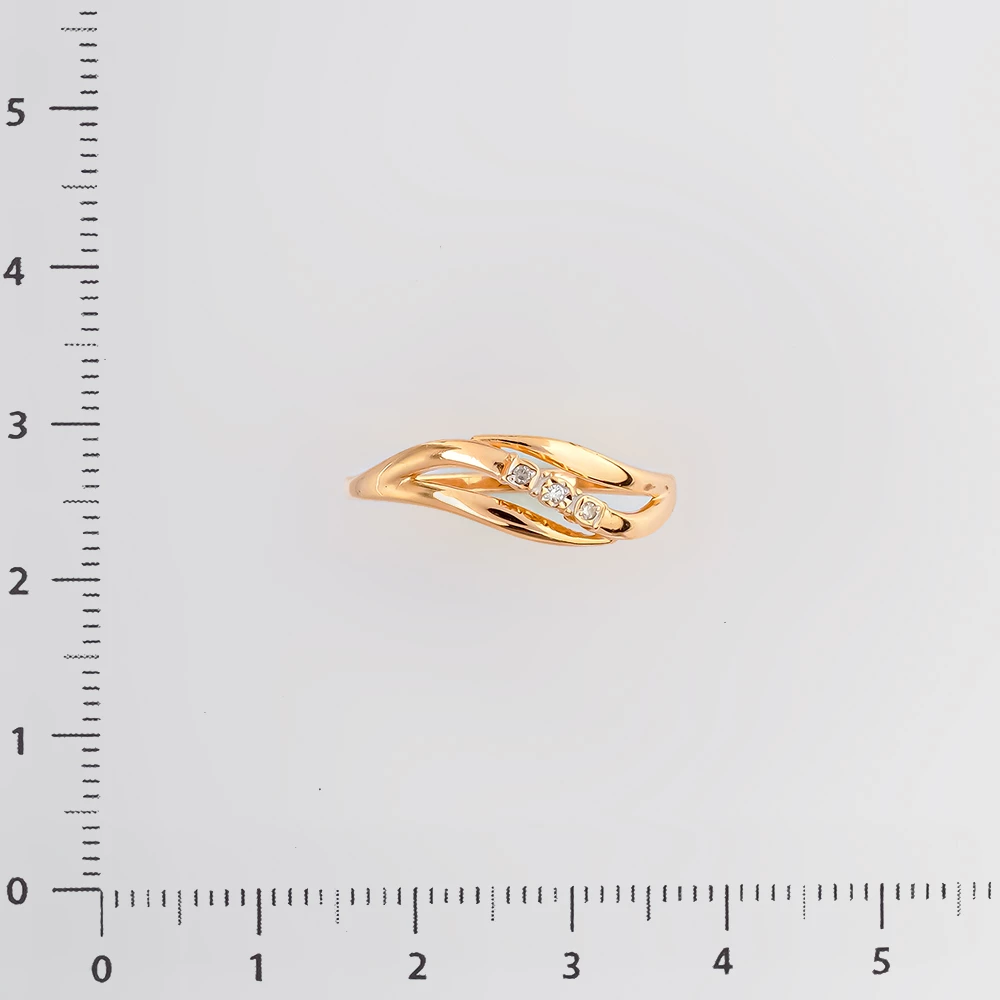 Кольцо с бриллиантом из красного золота 585 пробы