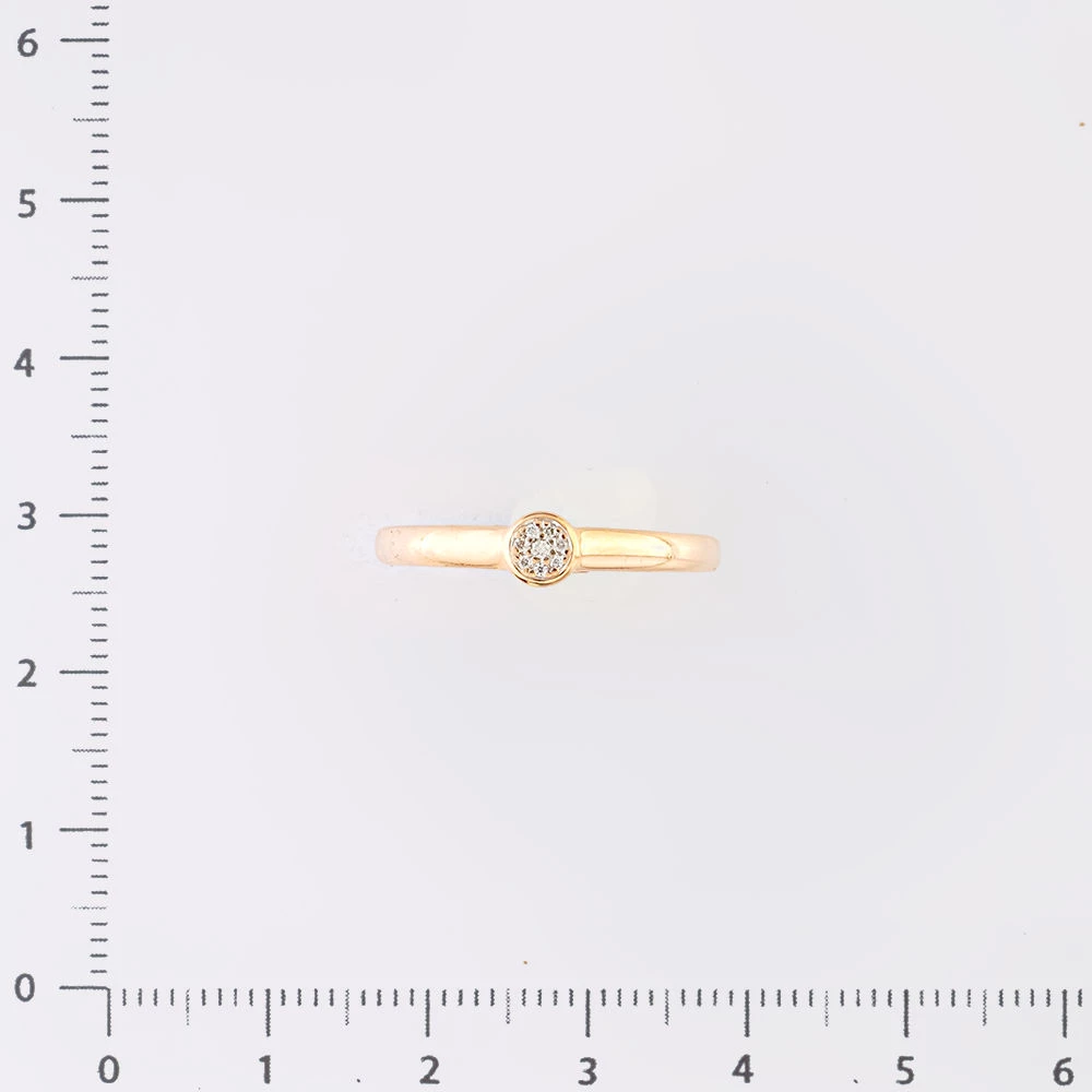 Кольцо с бриллиантом из красного золота 585 пробы