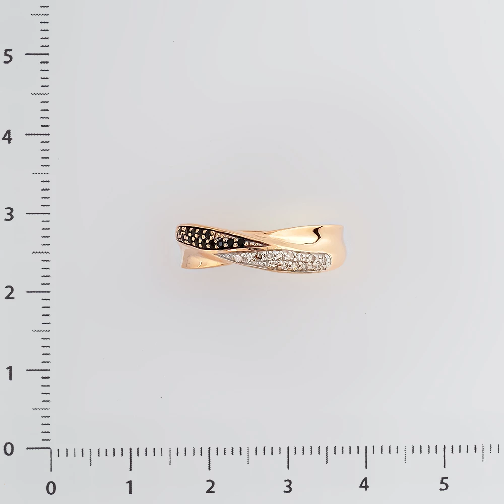 Кольцо с бриллиантом из красного золота 585 пробы