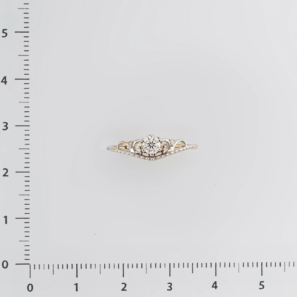 Кольцо с бриллиантом из белого золота 585 пробы