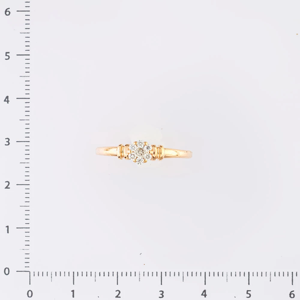 Кольцо с бриллиантом из красного золота 585 пробы