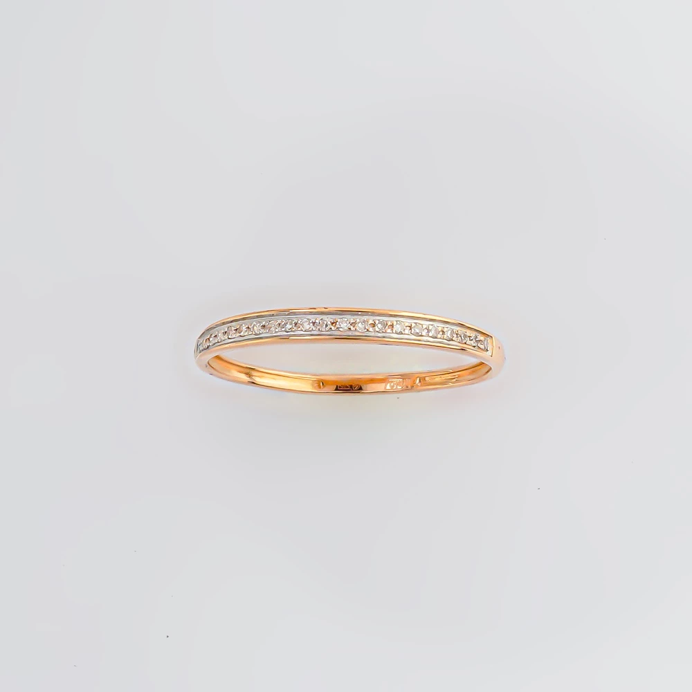 Кольцо с бриллиантом из красного золота 585 пробы