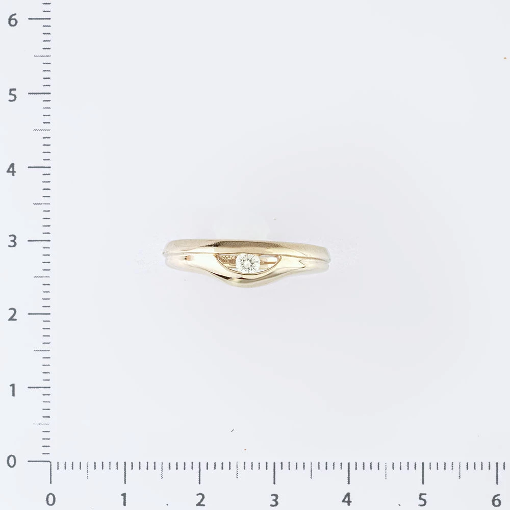 Кольцо с бриллиантом из белого золота 585 пробы