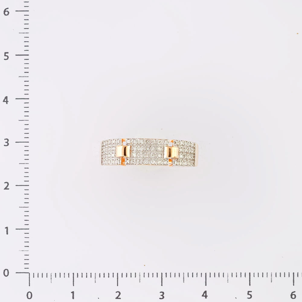 Кольцо с бриллиантом из красного золота 585 пробы