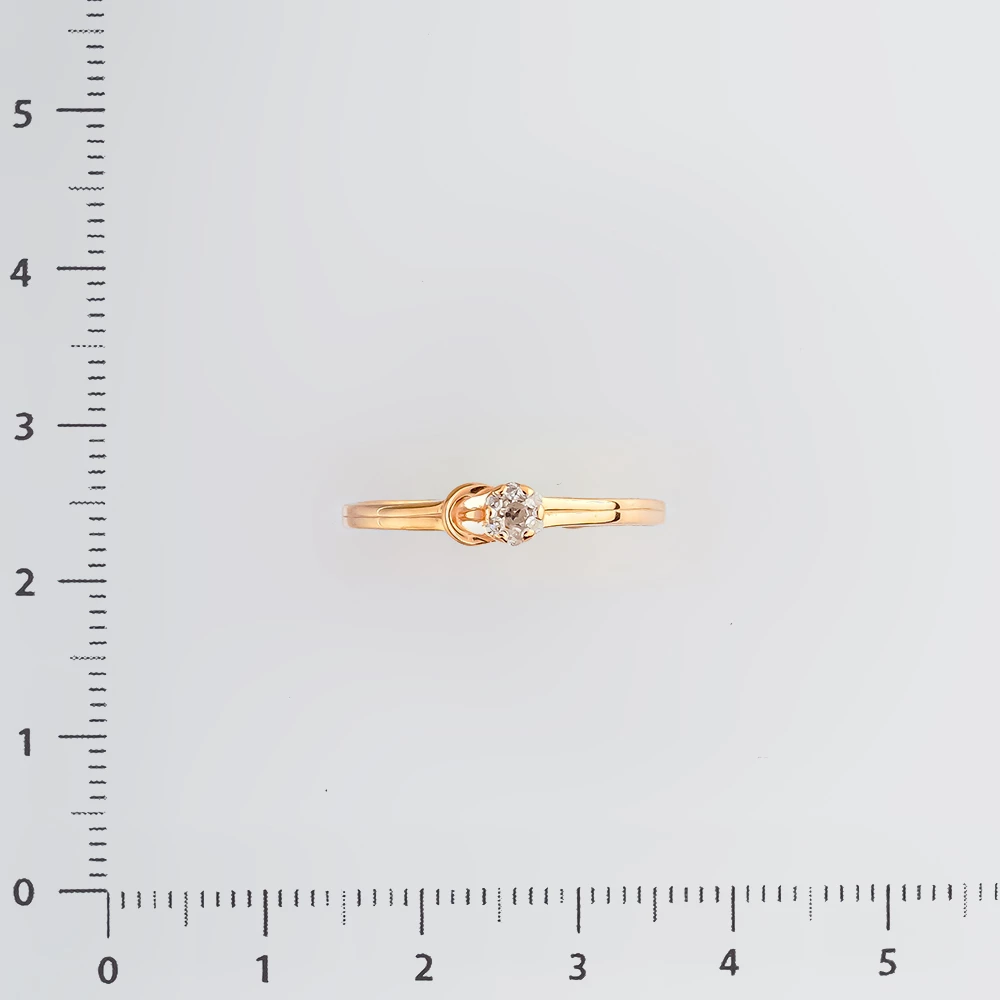 Кольцо с бриллиантом из красного золота 585 пробы