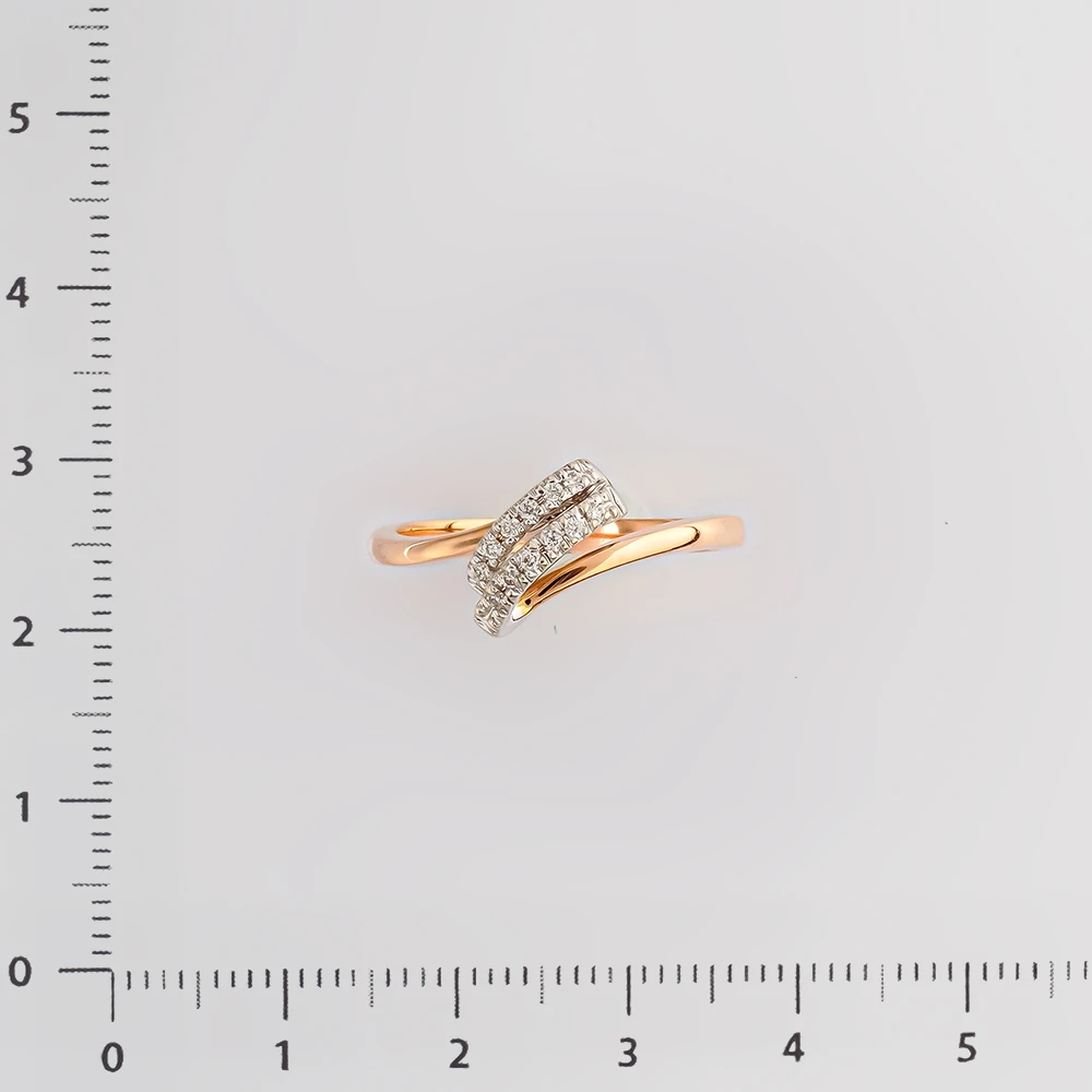 Кольцо с бриллиантом из красного золота 585 пробы