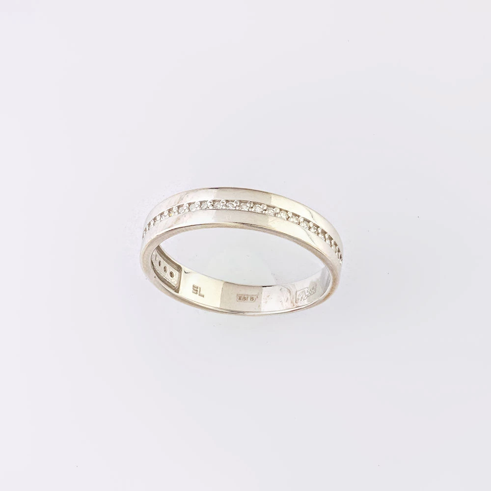 Кольцо с бриллиантом из белого золота 585 пробы