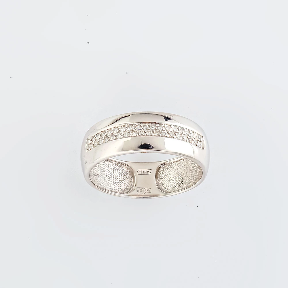 Кольцо с бриллиантом из белого золота 585 пробы