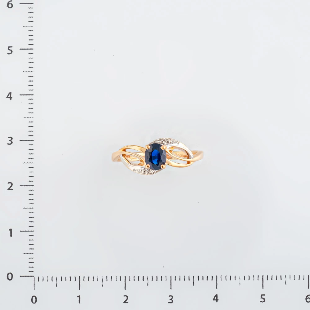 Кольцо с сапфиром из красного золота 585 пробы