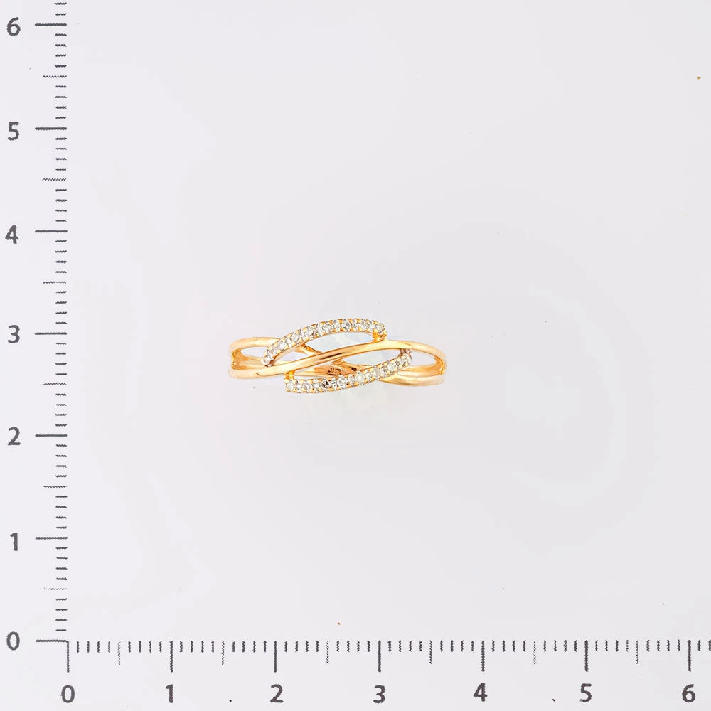 Кольцо с бриллиантом из красного золота 585 пробы