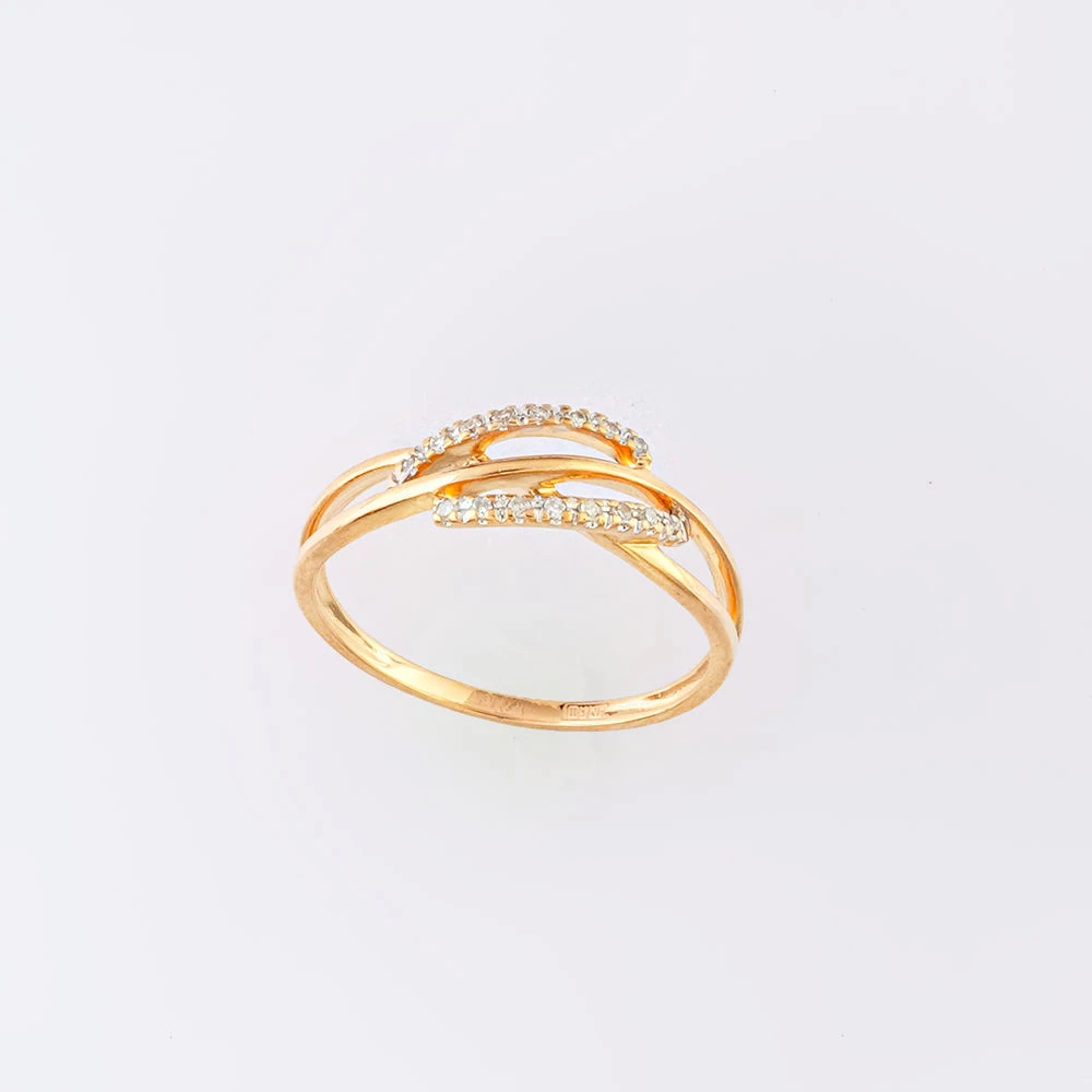 Кольцо с бриллиантом из красного золота 585 пробы