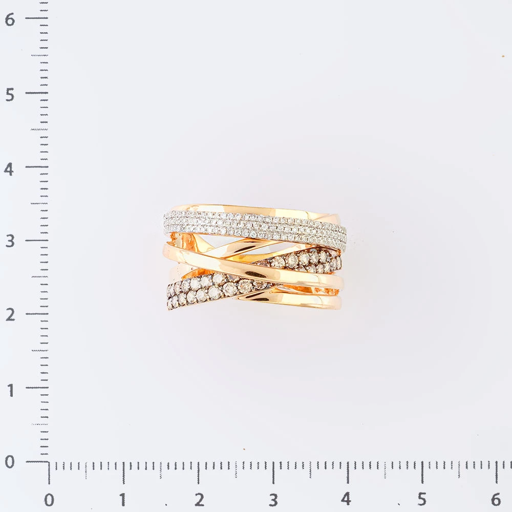 Кольцо с бриллиантом из красного золота 585 пробы