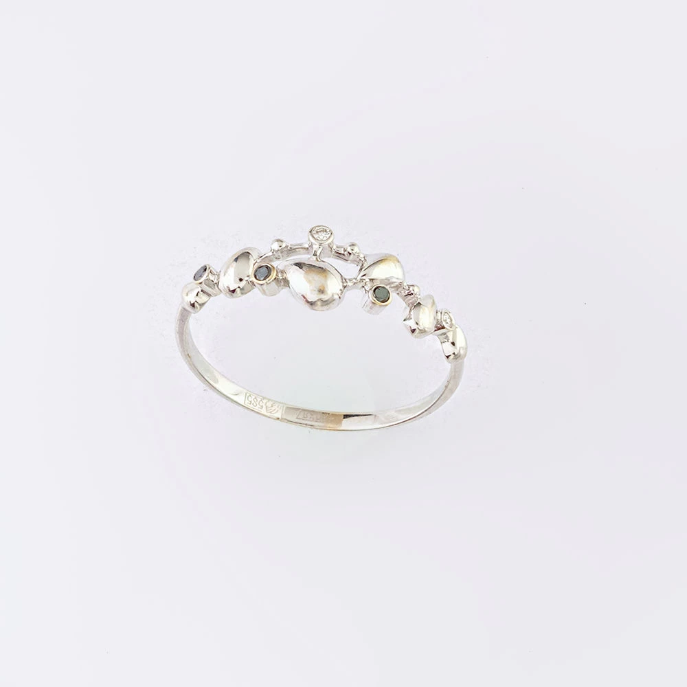 Кольцо с бриллиантом из белого золота 585 пробы