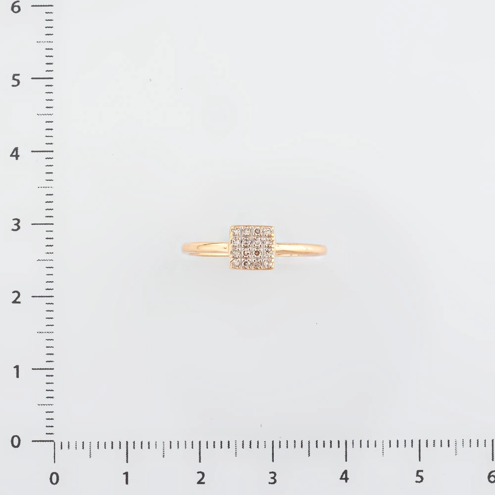 Кольцо с бриллиантом из красного золота 585 пробы