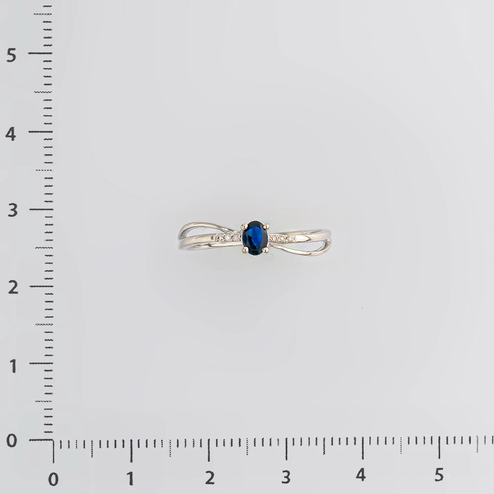 Кольцо с сапфиром из белого золота 585 пробы