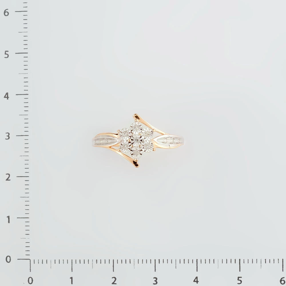 Кольцо с бриллиантом из красного золота 585 пробы