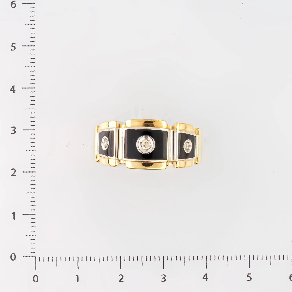 Кольцо с бриллиантом из желтого золота 500 пробы