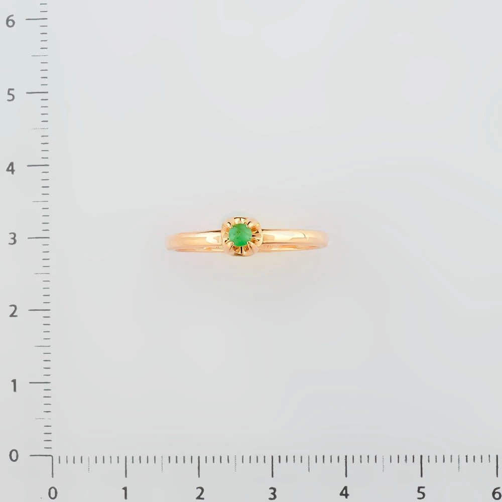 Кольцо с изумрудом из красного золота 585 пробы