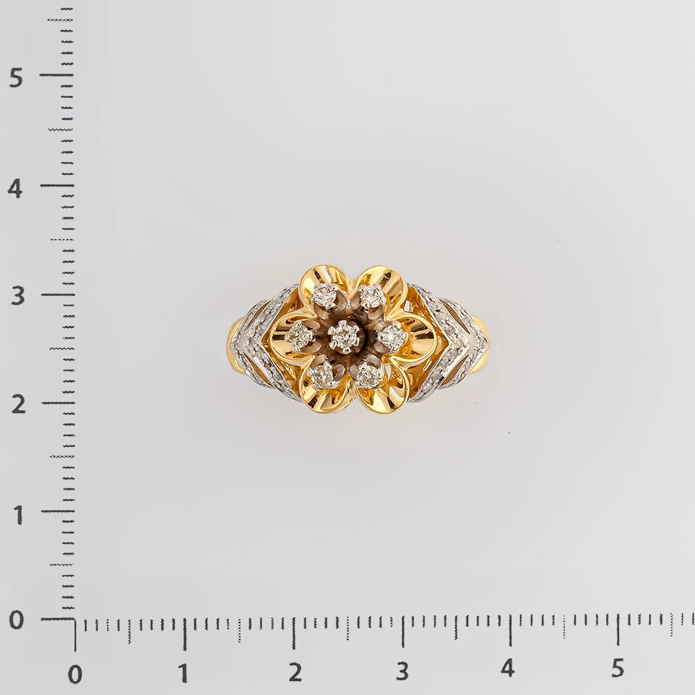 Кольцо с бриллиантом из красного золота 585 пробы