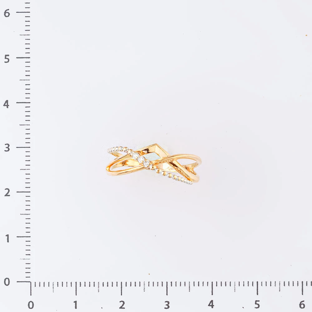 Кольцо с бриллиантом из красного золота 585 пробы