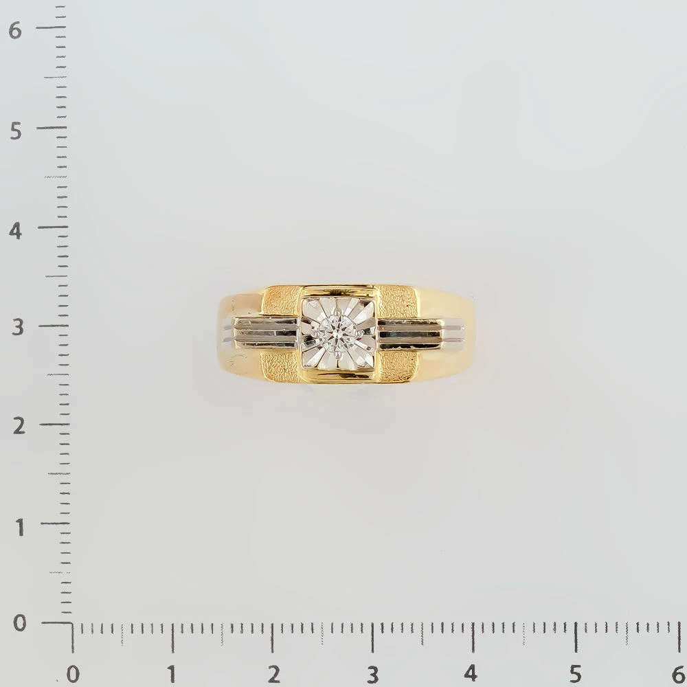 Кольцо с бриллиантом из желтого золота 585 пробы