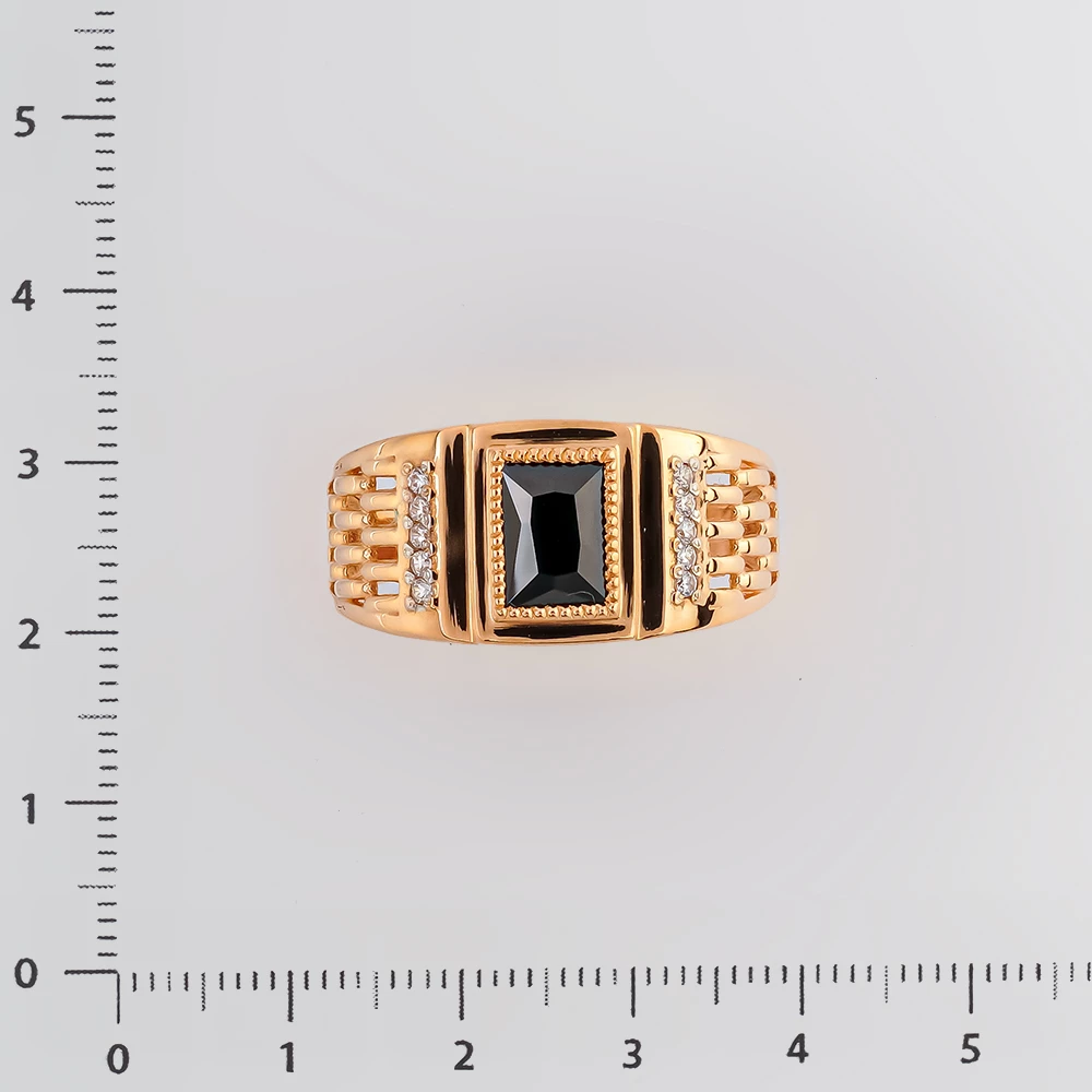 Кольцо с ониксом из красного золота 585 пробы