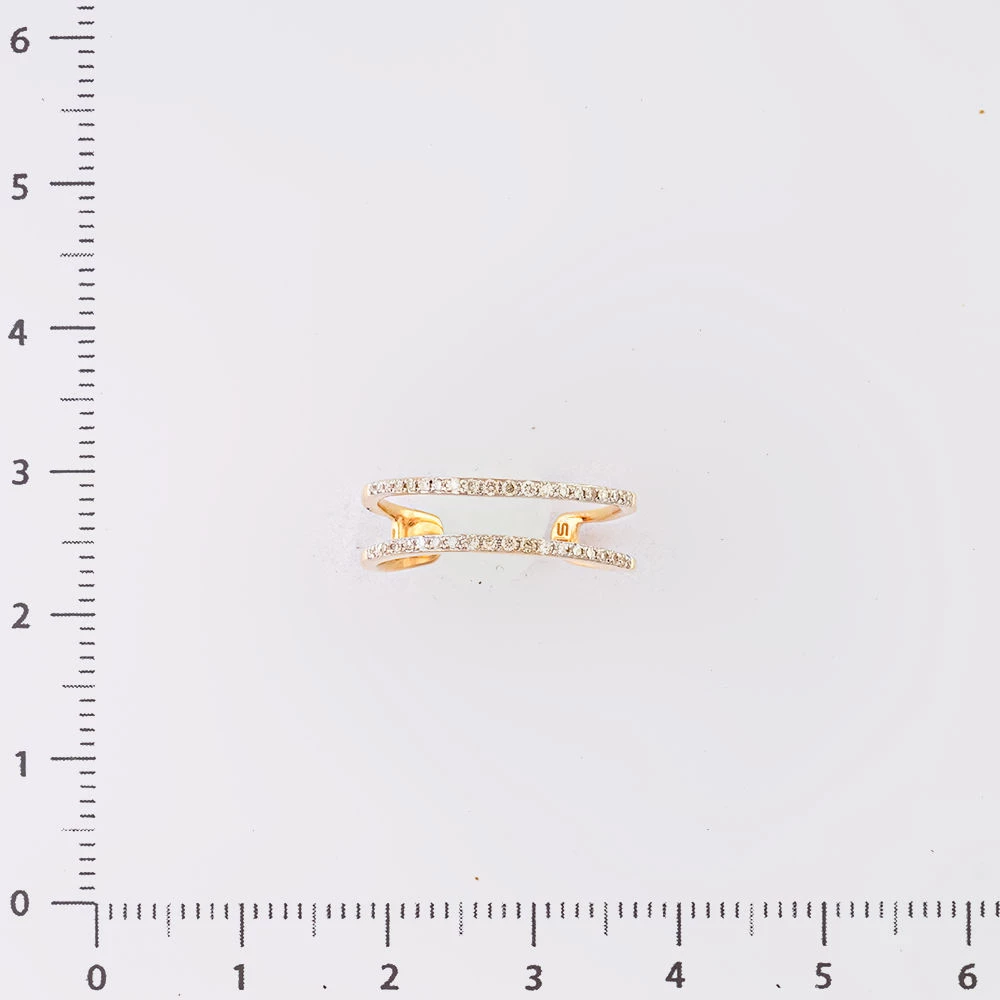 Кольцо с бриллиантом из красного золота 585 пробы