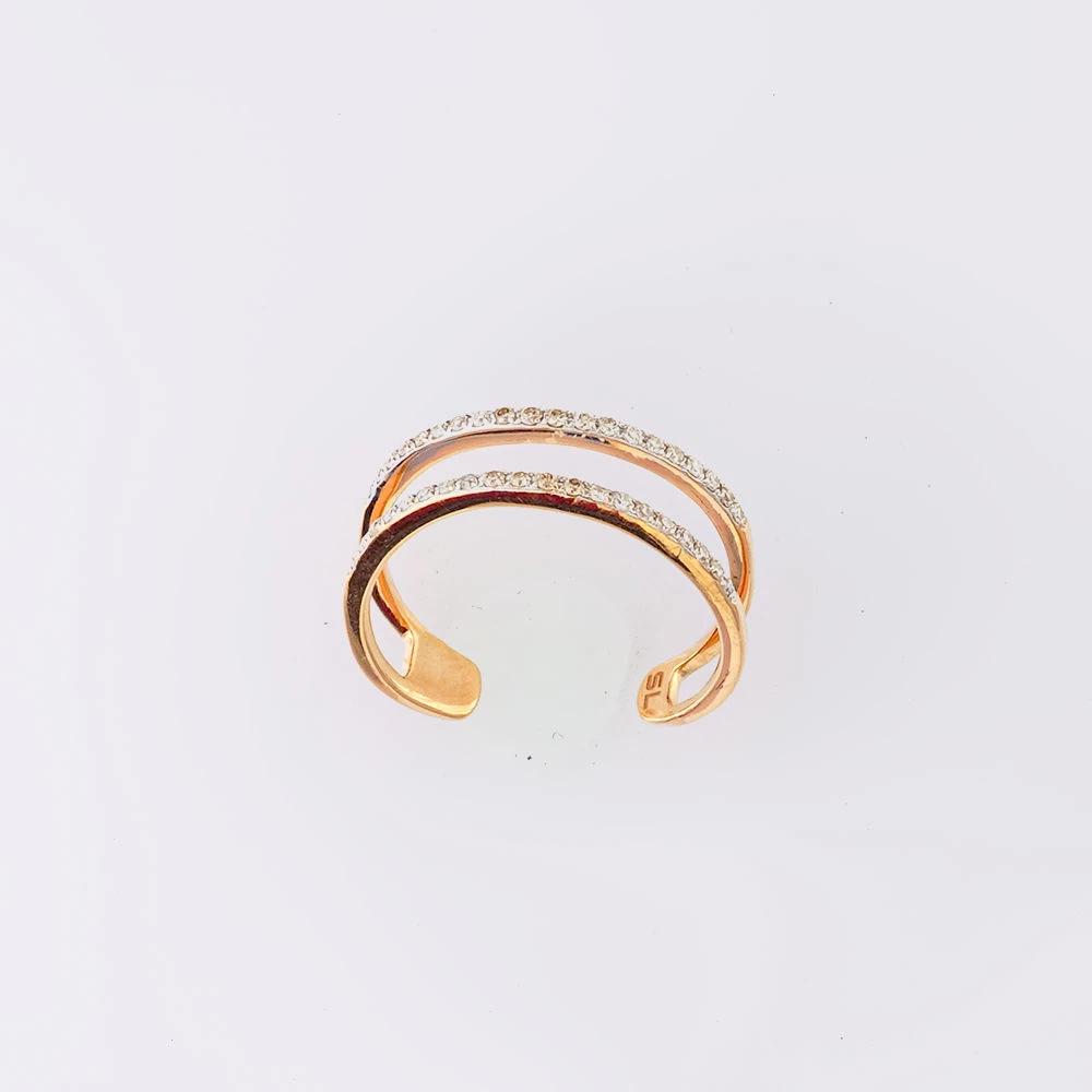 Кольцо с бриллиантом из красного золота 585 пробы