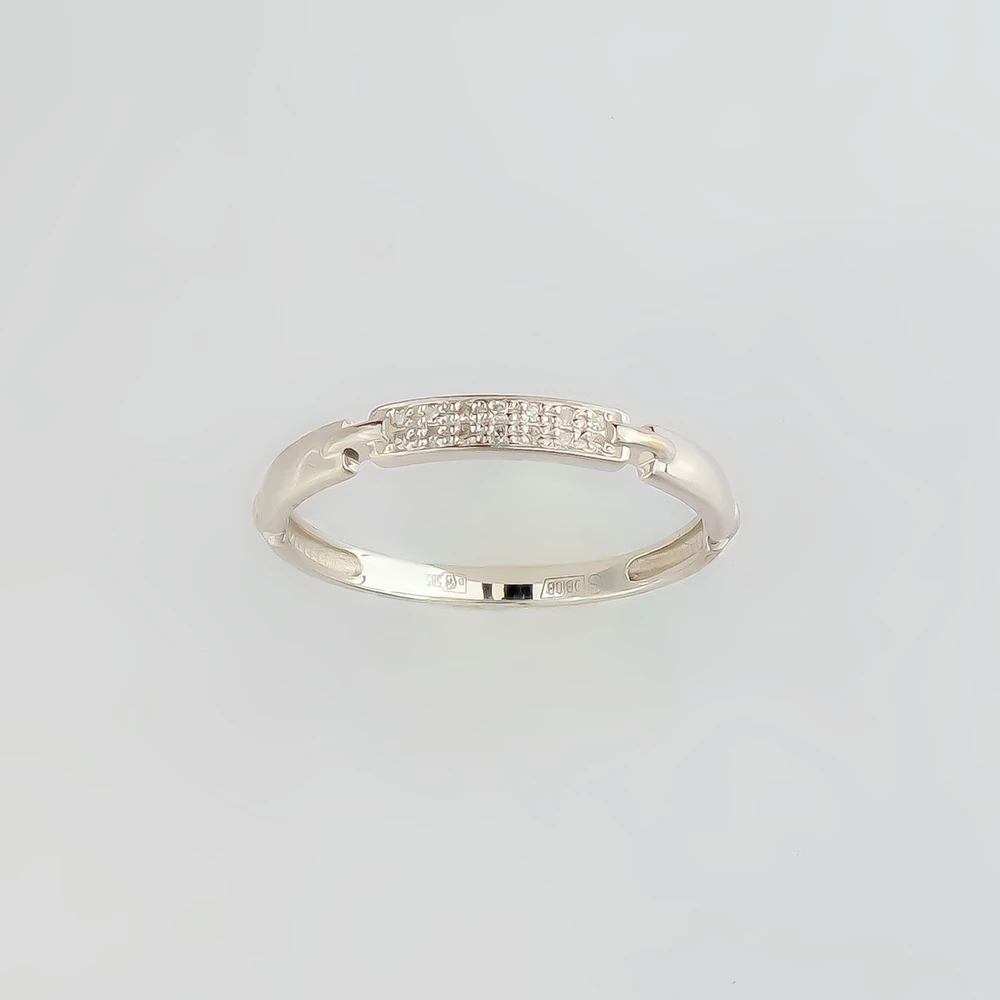 Кольцо с бриллиантом из белого золота 585 пробы