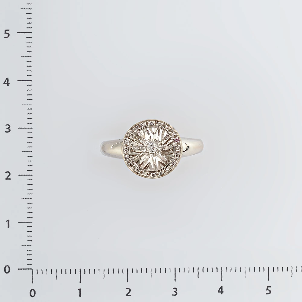 Кольцо с бриллиантом из белого золота 585 пробы