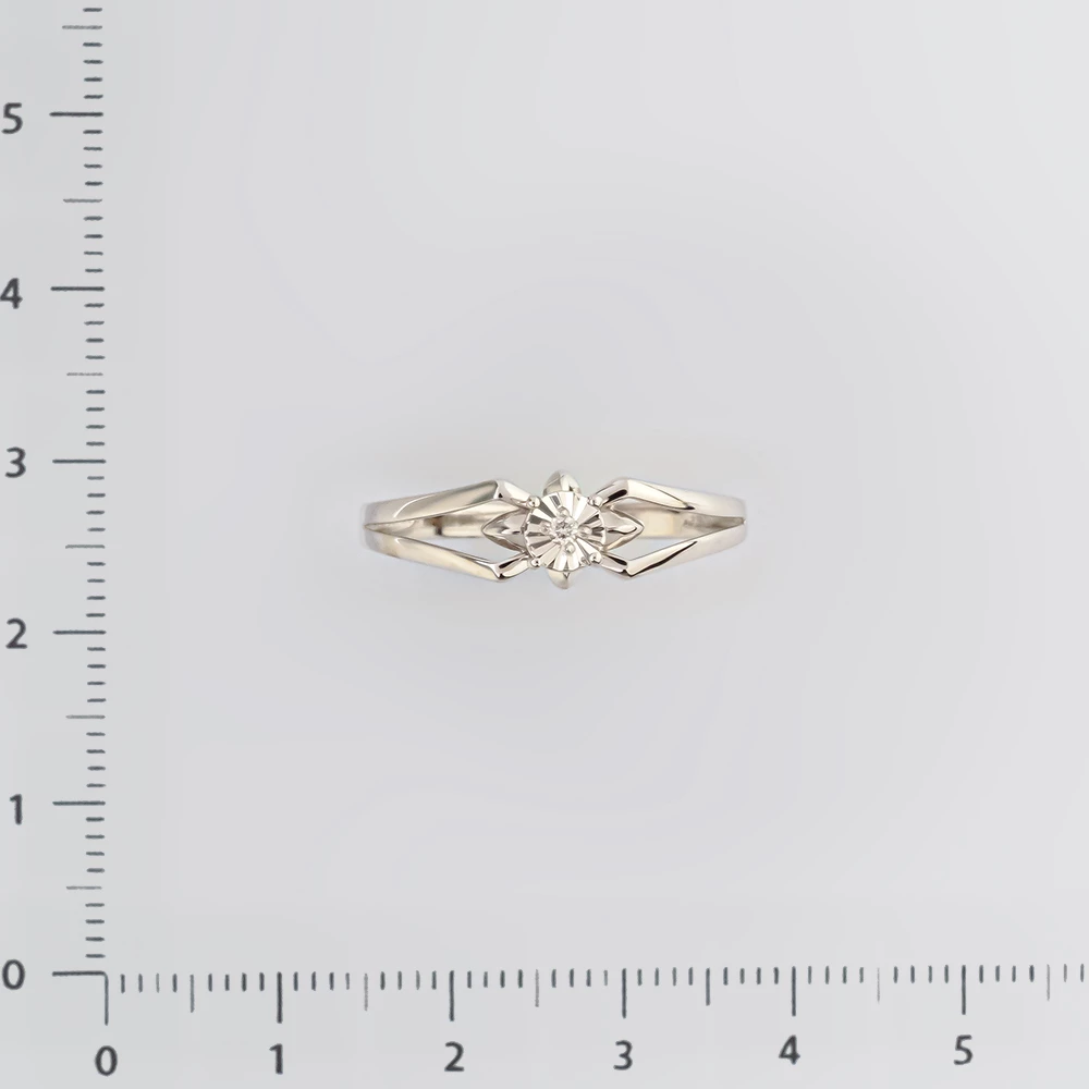 Кольцо с бриллиантом из белого золота 585 пробы