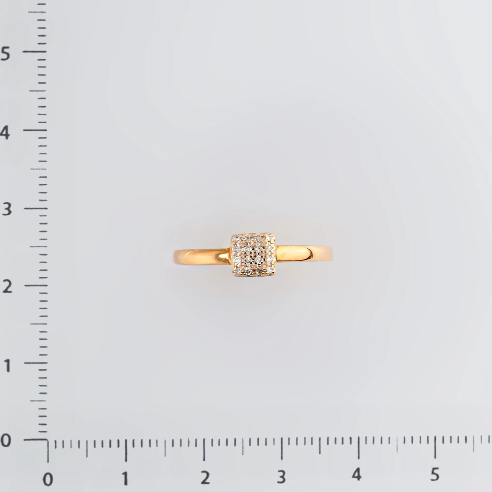 Кольцо с бриллиантом из красного золота 585 пробы