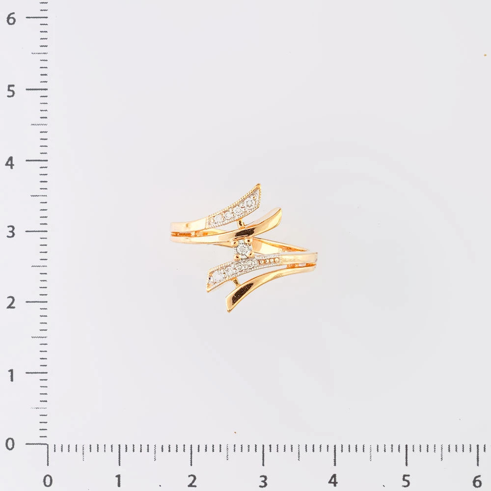 Кольцо с бриллиантом из красного золота 585 пробы