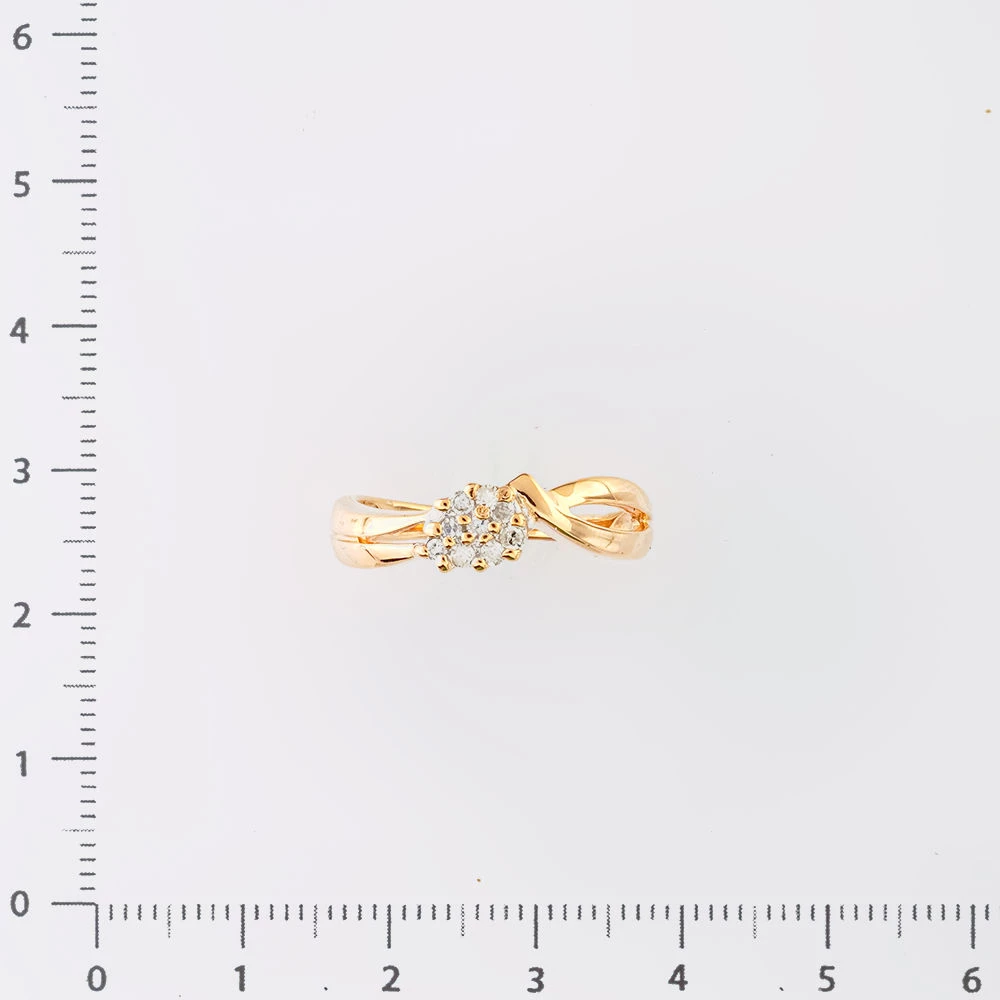 Кольцо с бриллиантом из красного золота 585 пробы