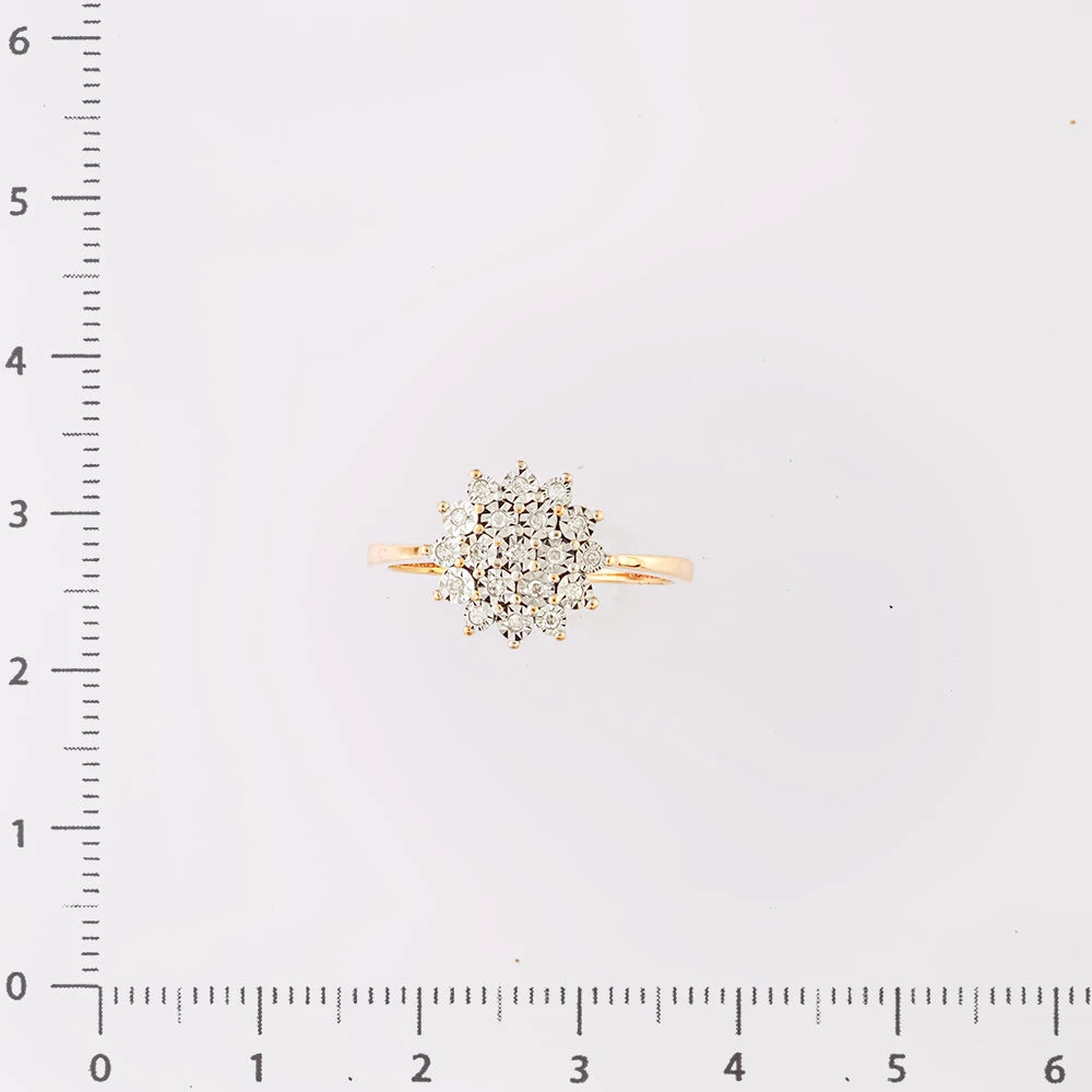 Кольцо с бриллиантом из красного золота 585 пробы