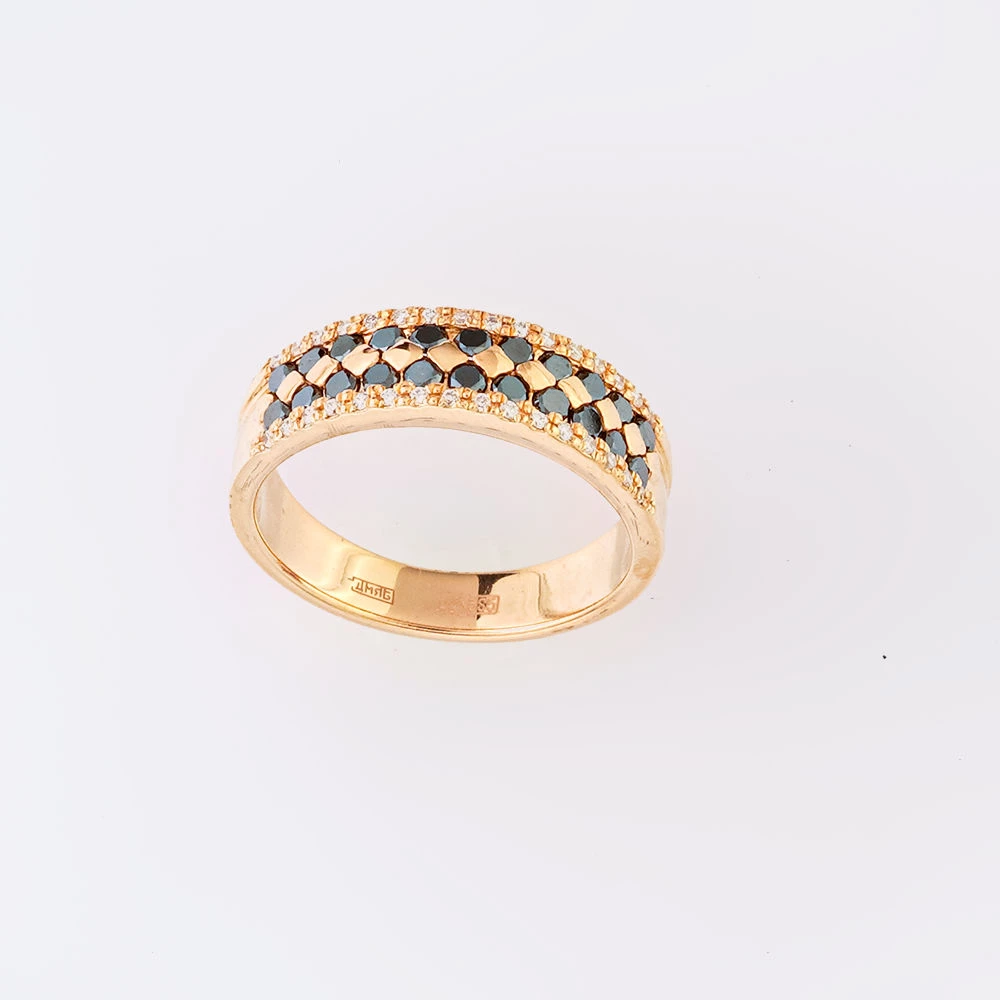 Кольцо с бриллиантом из красного золота 585 пробы