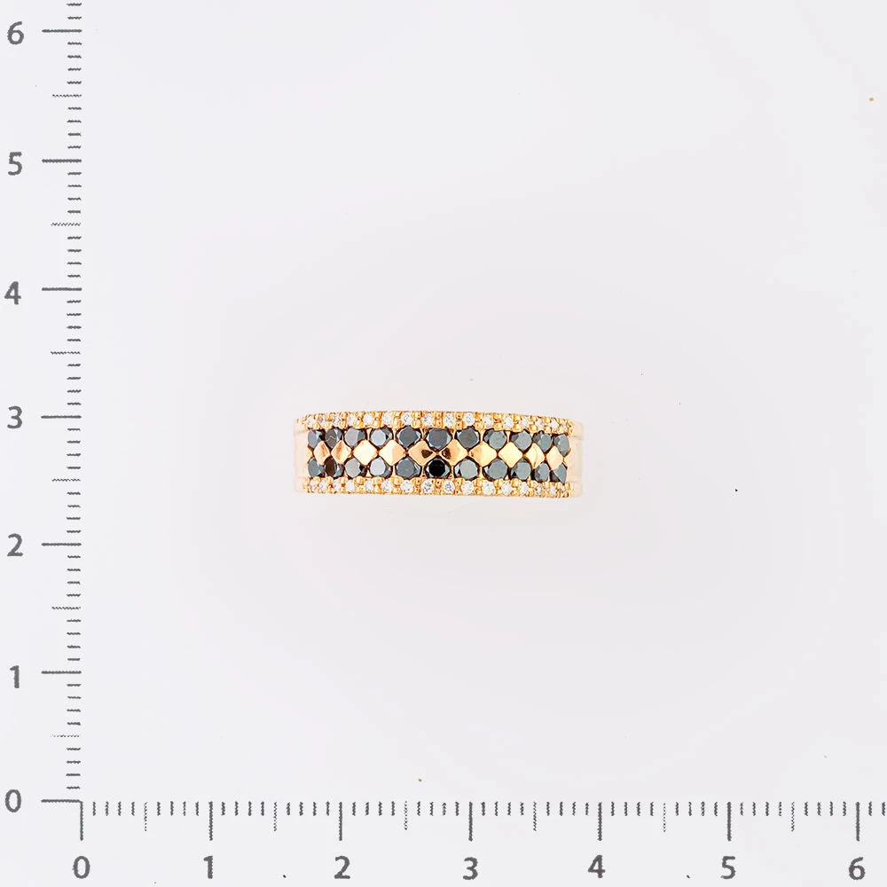 Кольцо с бриллиантом из красного золота 585 пробы