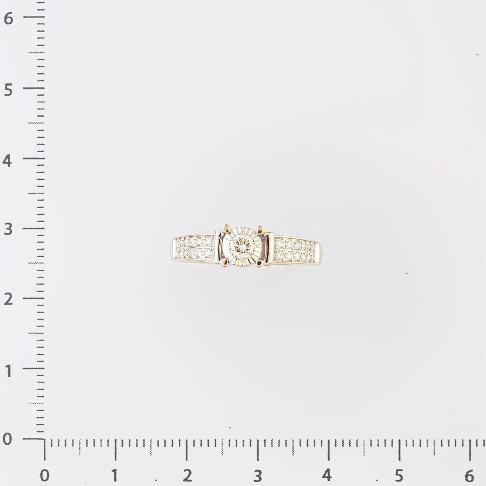 Кольцо с бриллиантом из белого золота 585 пробы