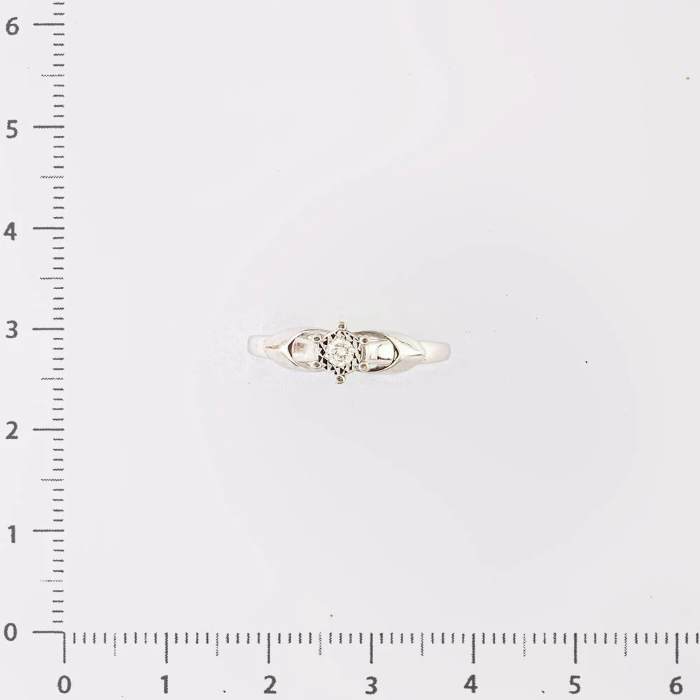 Кольцо с бриллиантом из белого золота 585 пробы