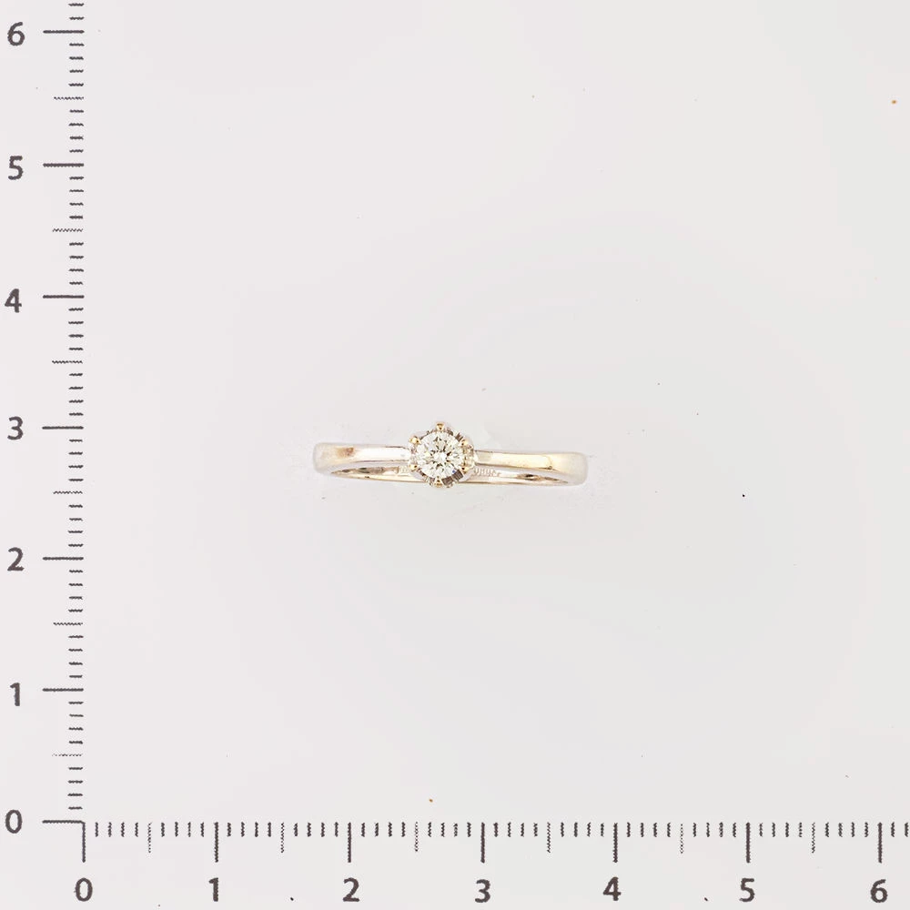 Кольцо с бриллиантом из белого золота 585 пробы